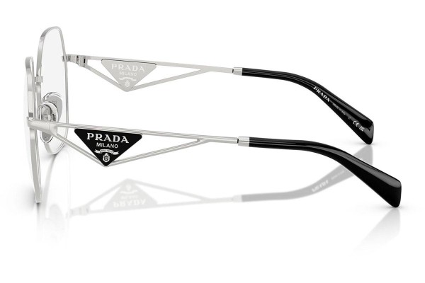 Okulary korekcyjne Prada PR59ZV 1BC1O1 Nieregularny Srebrne