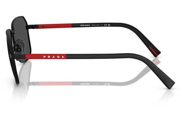 Okulary przeciwsłoneczne Prada Linea Rossa PSA51S 1BO06F Prostokątne Czarne