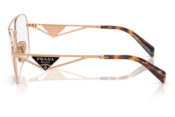 Okulary korekcyjne Prada PRB50V SVF1O1 Pilotki (Aviator) Złote