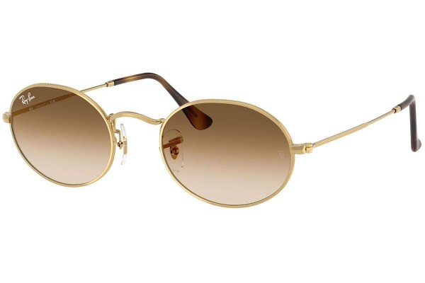 Okulary przeciwsłoneczne Ray-Ban Oval RB3547 001/51 Tiny Złote