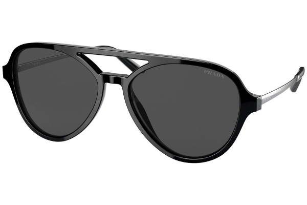 Okulary przeciwsłoneczne Prada PR13WS 1AB5S0 Pilotki (Aviator) Czarne