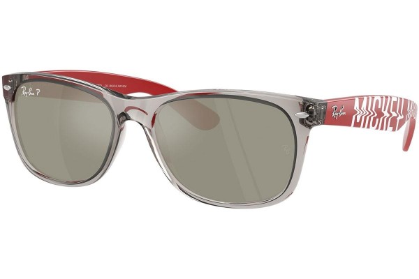 Okulary przeciwsłoneczne Ray-Ban New Wayfarer RB2132 679759 Polarized Kwadratowe Szare