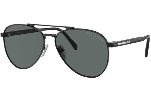 Okulary przeciwsłoneczne Prada PRA58S 1AB5Z1 Polarized Pilotki (Aviator) Czarne