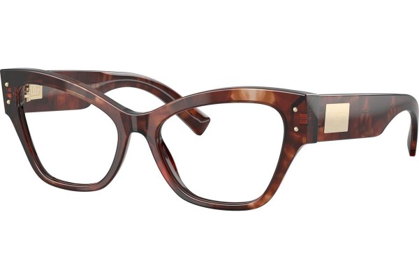 Okulary korekcyjne Dolce & Gabbana DG3404 3222 Kwadratowe Havana