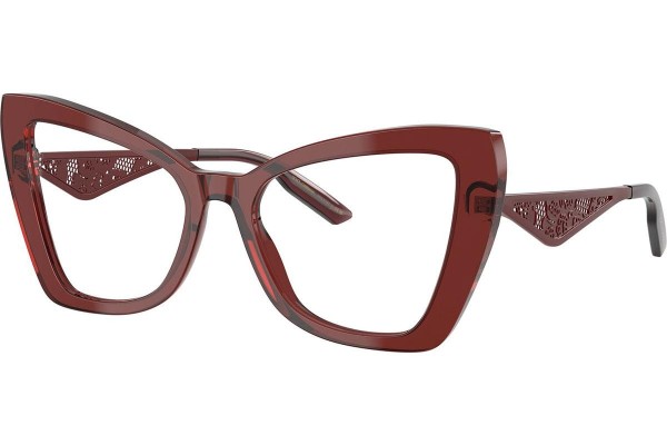 Okulary korekcyjne Dolce & Gabbana DG3409 3045 Kocie oczy Czerwone