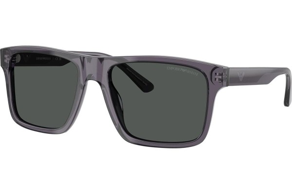 Okulary przeciwsłoneczne Emporio Armani EA4232 610687 Kwadratowe Szare