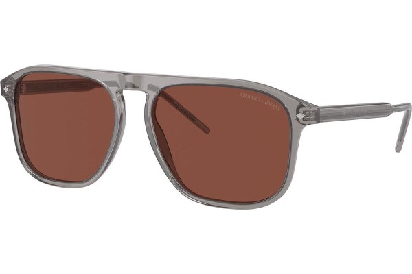 Okulary przeciwsłoneczne Giorgio Armani AR8212 6070C5 Flat Top Szare