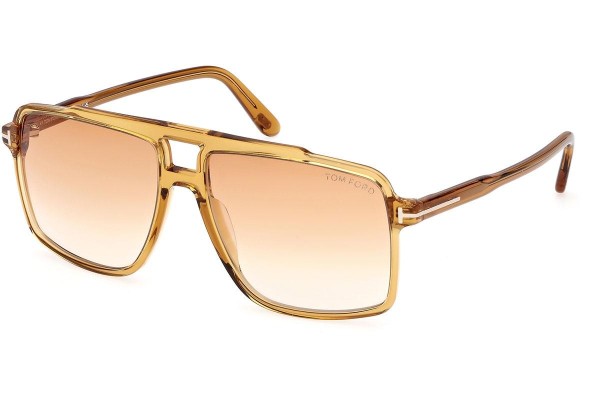 Okulary przeciwsłoneczne Tom Ford Kemp FT1177 39F Kwadratowe Żółte