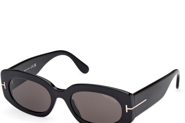 Okulary przeciwsłoneczne Tom Ford Cielle FT1187 01A Owalne Czarne