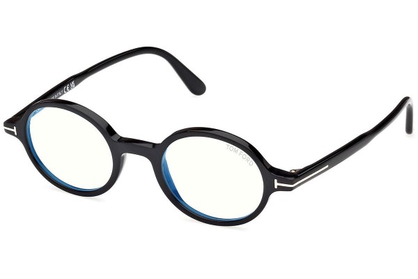 Okulary korekcyjne Tom Ford FT5975-B 001 Okrągłe Czarne