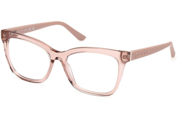 Okulary korekcyjne Guess GU50172 057 Kwadratowe Beżowe