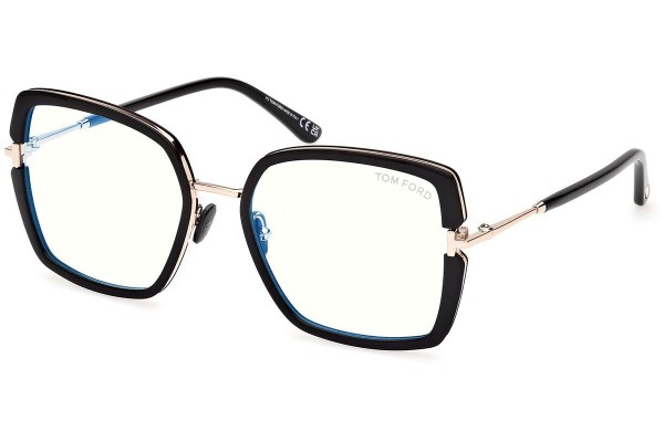 Okulary korekcyjne Tom Ford FT5985-B 001 Kwadratowe Czarne