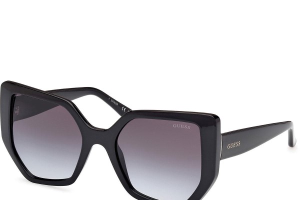 Okulary przeciwsłoneczne Guess GU00154 01B Kocie oczy Czarne