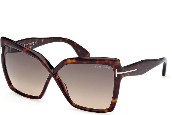 Okulary przeciwsłoneczne Tom Ford Fiore FT1195 52B Kocie oczy Havana