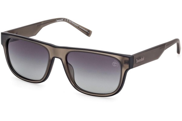 Okulary przeciwsłoneczne Timberland TB00025 45D Polarized Kwadratowe Brązowe