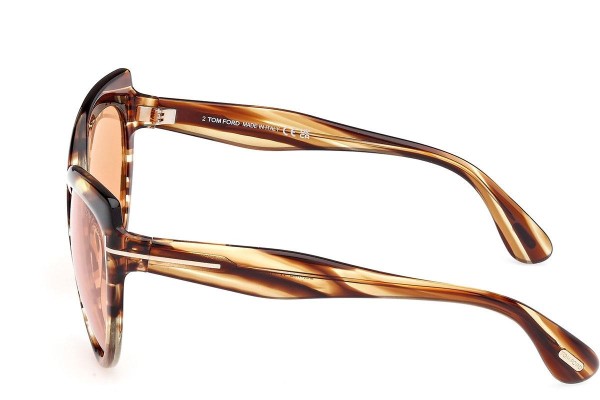 Okulary przeciwsłoneczne Tom Ford Beatrice FT1196 53E Kocie oczy Havana