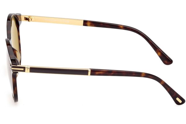 Okulary przeciwsłoneczne Tom Ford Araki FT1184 52H Polarized Okrągłe Havana