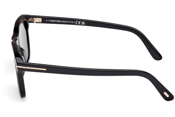 Okulary przeciwsłoneczne Tom Ford Barron FT1179 01N Kwadratowe Czarne