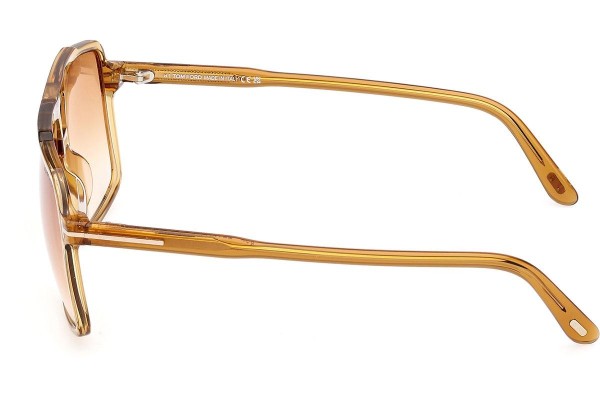 Okulary przeciwsłoneczne Tom Ford Kemp FT1177 39F Kwadratowe Żółte