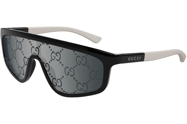 Okulary przeciwsłoneczne Gucci GG1736S 003 Pojedyncze | Shield Czarne