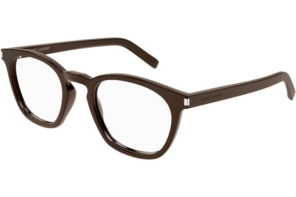 Okulary korekcyjne Saint Laurent SL28OPT 009 Okrągłe Brązowe