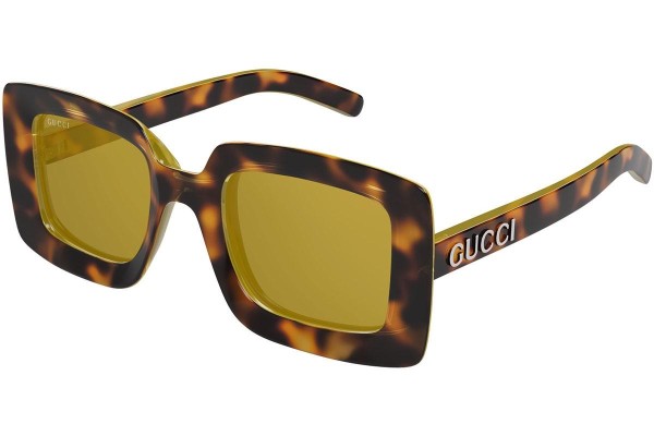 Okulary przeciwsłoneczne Gucci GG1718S 002 Kwadratowe Havana