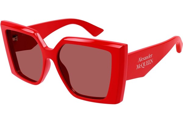 Okulary przeciwsłoneczne Alexander McQueen AM0467S 003 Kwadratowe Czerwone