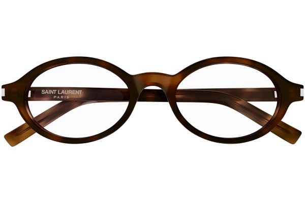 Okulary korekcyjne Saint Laurent SL751JEANNEOPT 003 Owalne Havana