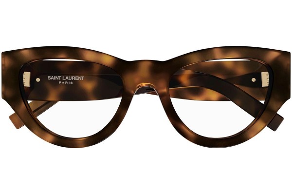 Okulary korekcyjne Saint Laurent SLM94OPT 002 Kocie oczy Havana