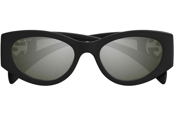 Okulary przeciwsłoneczne Gucci GG1691S 001 Owalne Czarne