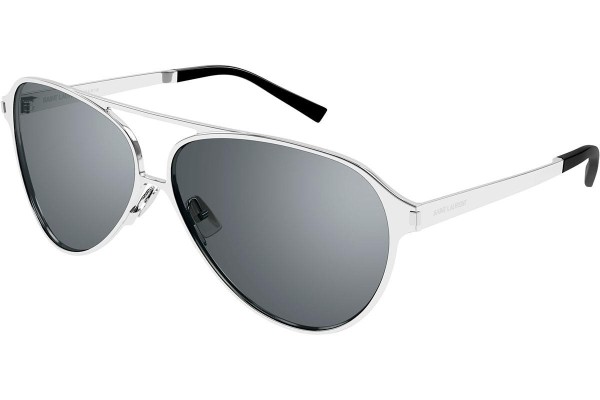 Okulary przeciwsłoneczne Saint Laurent SL734 003 Pilotki (Aviator) Srebrne