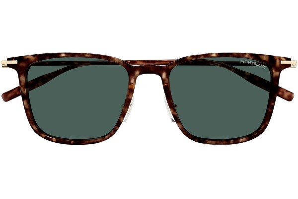 Okulary przeciwsłoneczne Mont Blanc MB0354S 002 Kwadratowe Havana