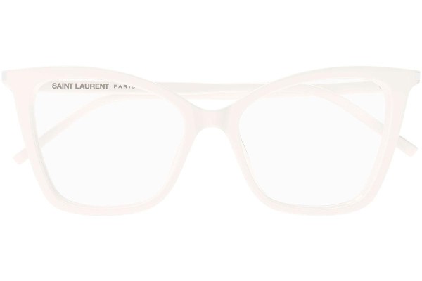 Okulary korekcyjne Saint Laurent SL386 014 Kocie oczy Białe