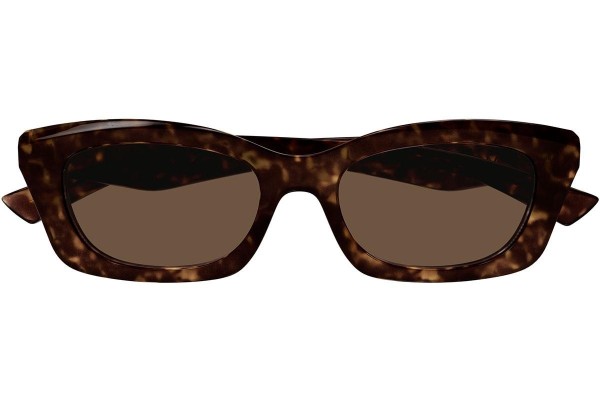 Okulary przeciwsłoneczne Alexander McQueen AM0474S 002 Prostokątne Havana