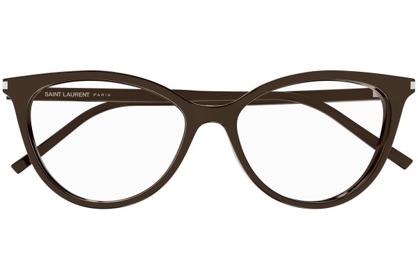 Okulary korekcyjne Saint Laurent SL261 008 Kocie oczy Brązowe