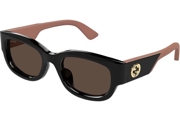 Okulary przeciwsłoneczne Gucci GG1667SK 004 Kwadratowe Czarne