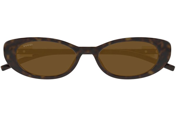 Okulary przeciwsłoneczne Gucci GG1680S 004 Owalne Havana