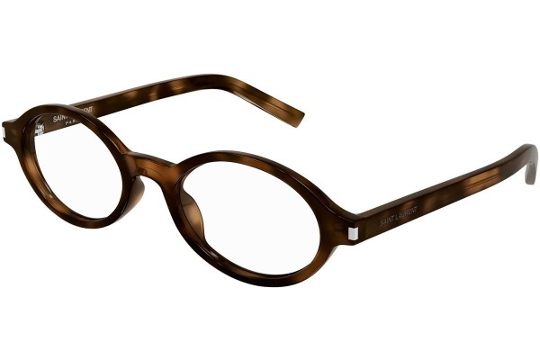 Okulary korekcyjne Saint Laurent SL751JEANNEOPT 003 Owalne Havana