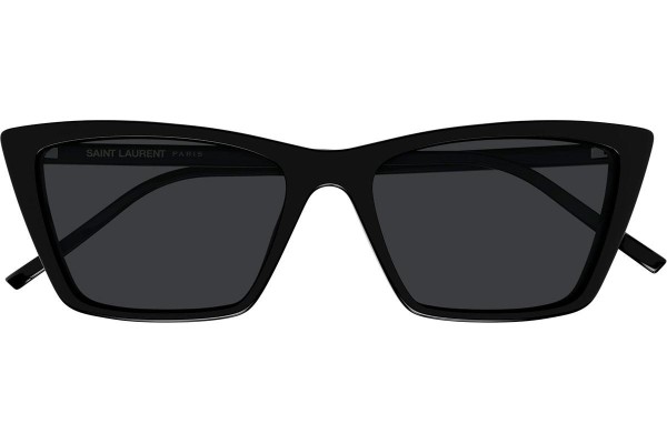 Okulary przeciwsłoneczne Saint Laurent SL737MICATHIN 001 Kocie oczy Czarne