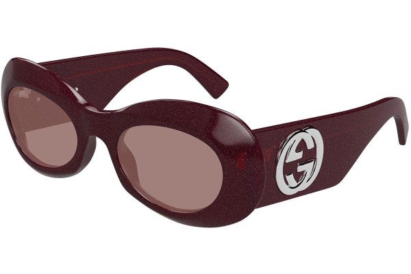 Okulary przeciwsłoneczne Gucci GG1696S 003 Owalne Fioletowe