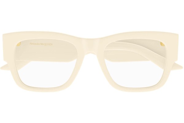 Okulary korekcyjne Alexander McQueen AM0436O 005 Prostokątne Beżowe