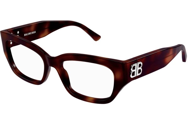 Okulary korekcyjne Balenciaga BB0363O 002 Kwadratowe Havana