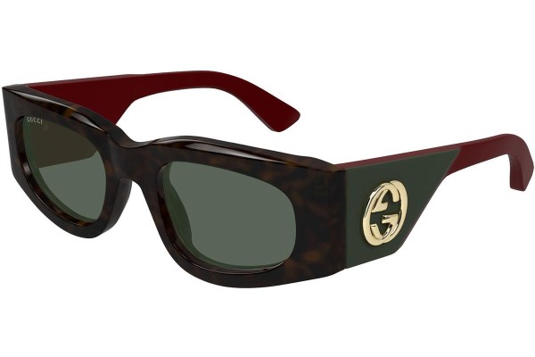 Okulary przeciwsłoneczne Gucci GG1664S 002 Kwadratowe Havana