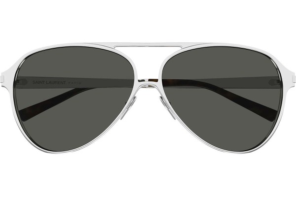 Okulary przeciwsłoneczne Saint Laurent SL734 002 Pilotki (Aviator) Srebrne