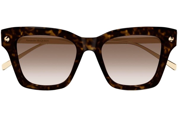 Okulary przeciwsłoneczne Alexander McQueen AM0483S 002 Kwadratowe Havana