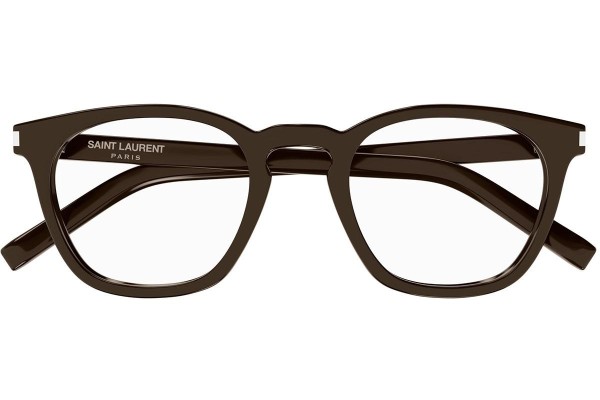 Okulary korekcyjne Saint Laurent SL28OPT 009 Okrągłe Brązowe