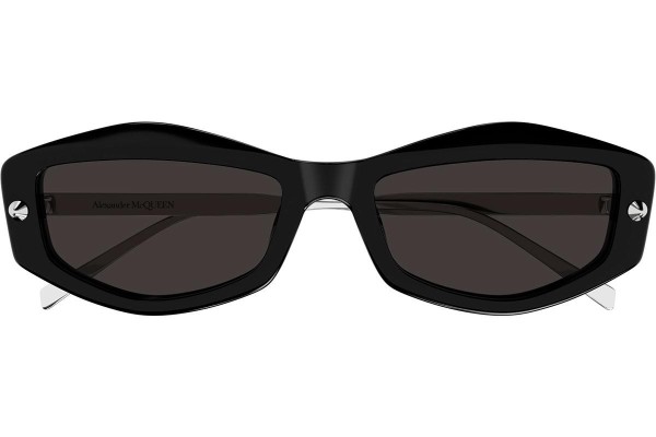 Okulary przeciwsłoneczne Alexander McQueen AM0482S 001 Prostokątne Czarne