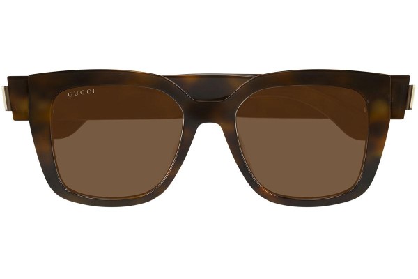 Okulary przeciwsłoneczne Gucci GG1690SK 002 Kwadratowe Havana