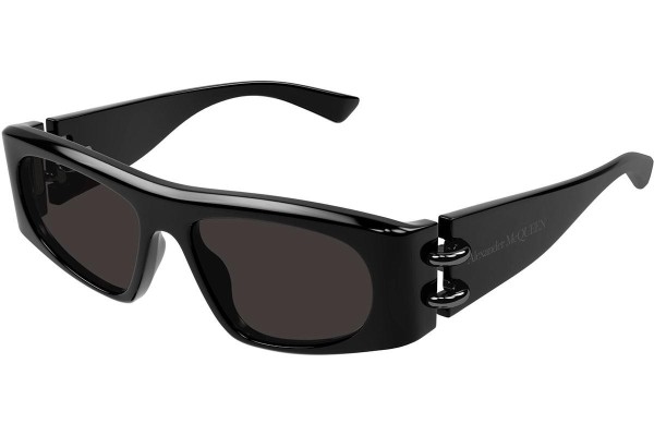 Okulary przeciwsłoneczne Alexander McQueen AM0471S 001 Prostokątne Czarne