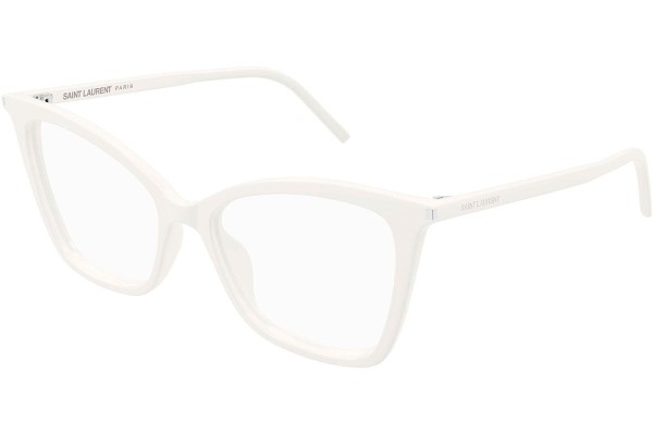 Okulary korekcyjne Saint Laurent SL386 014 Kocie oczy Białe